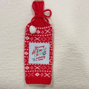 Hallmark Red and White Holiday Wine Bottle Sweater